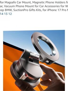 Lisen Magnetic Magsafe-Style Car Phone Mount — Black